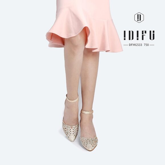 Women's IN2 Candice Wedding Rhinestone Sequins Kitten Heels Pumps Bridal Shoes - Picture 5 of 5